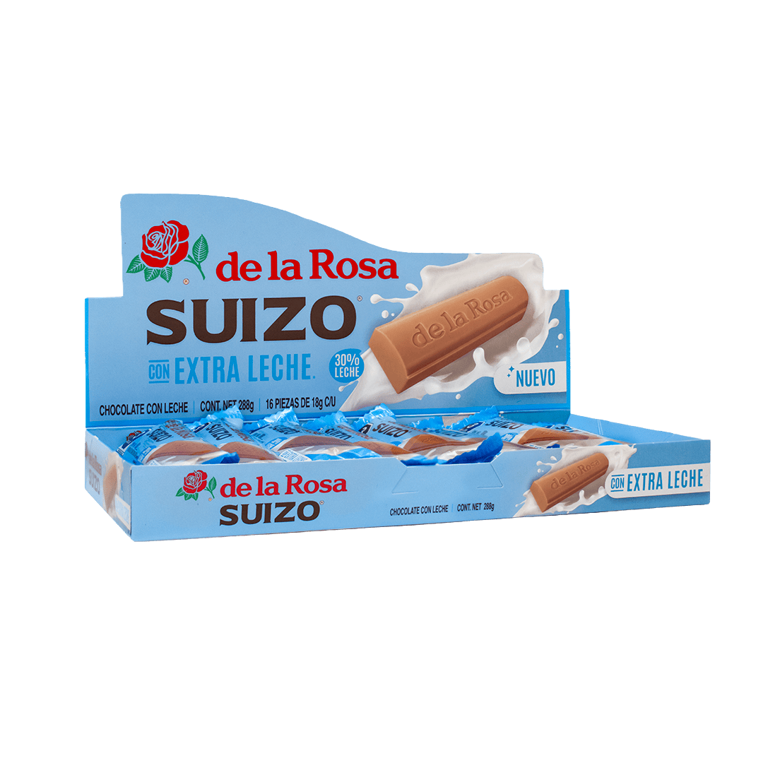 Chocolate Suizo de la Rosa con Extra Leche – 16 piezas