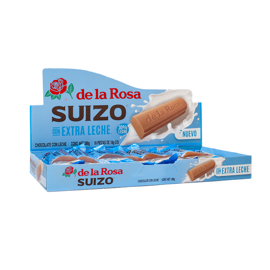 Chocolate Suizo de la Rosa con Extra Leche – 16 piezas