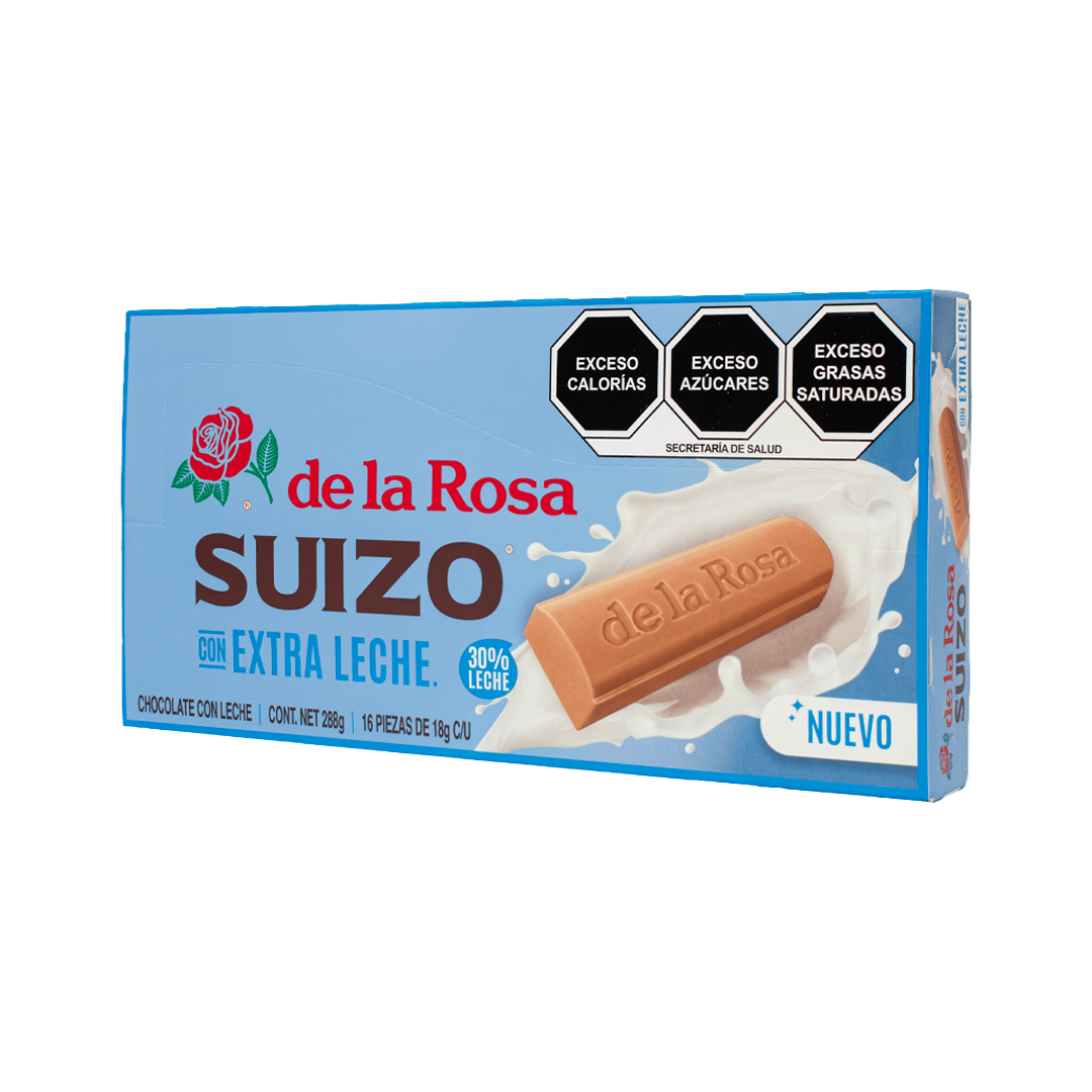Chocolate Suizo de la Rosa con Extra Leche – 16 piezas