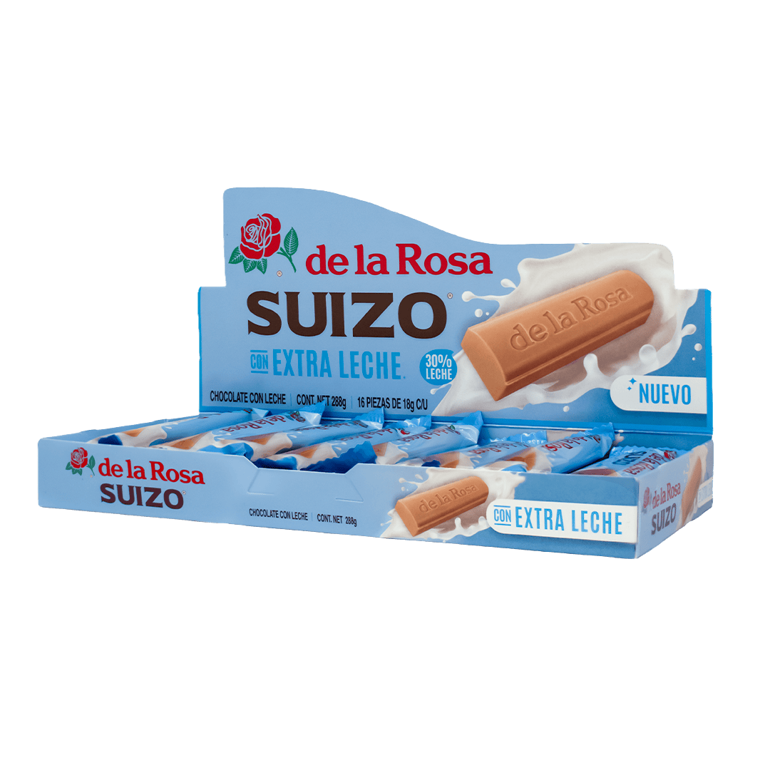 Chocolate Suizo de la Rosa con Extra Leche – 16 piezas