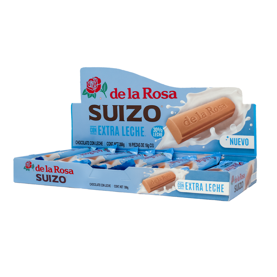 Chocolate Suizo de la Rosa con Extra Leche – 16 piezas