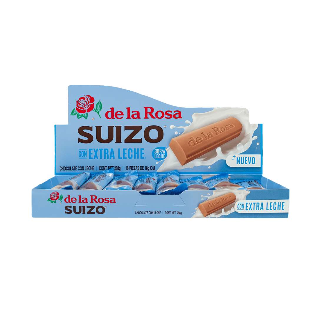 Chocolate Suizo de la Rosa con Extra Leche – 16 piezas