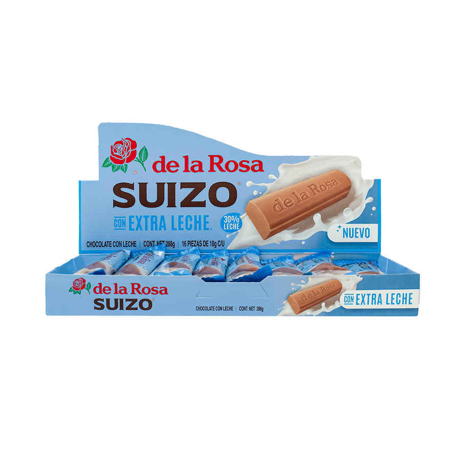 Chocolate Suizo de la Rosa con Extra Leche – 16 piezas