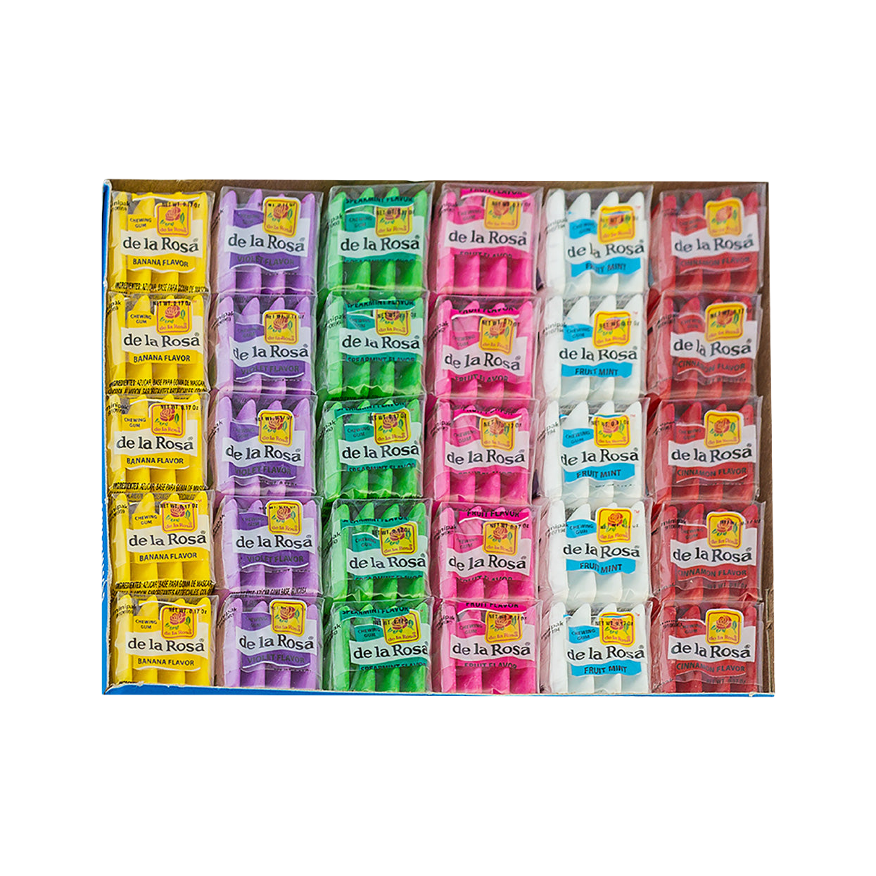 Chicle Cuatro Pastillas variedad de Colores 60 piezas 270 grs