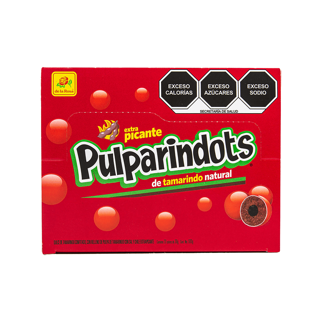 Pulparindots Extra Picante 20 piezas 30 grs