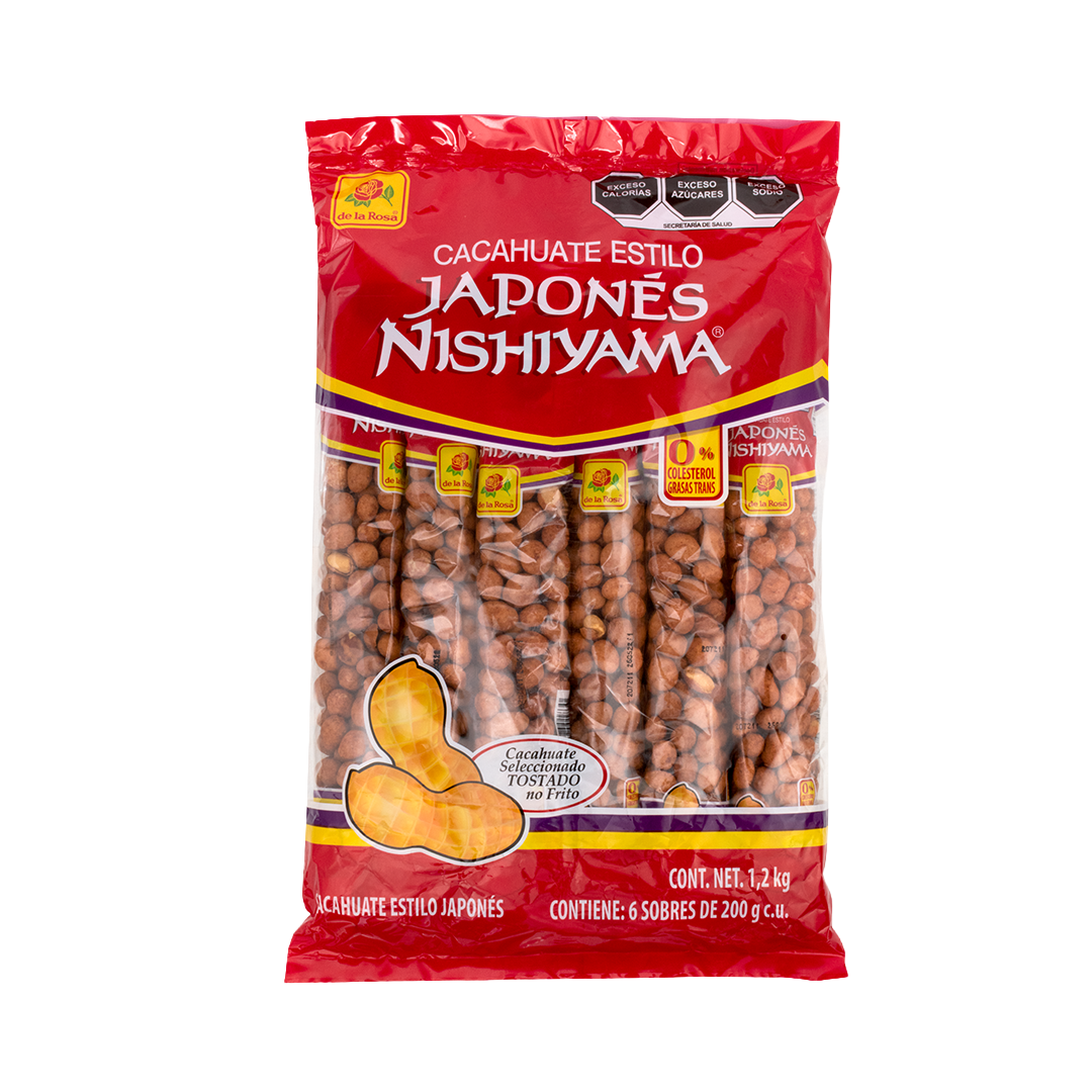 Cacahuate Japonés Nishiyama 6 sobres 200 grs
