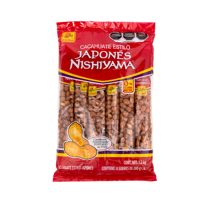 Cacahuate Japonés Nishiyama 6 sobres 200 grs