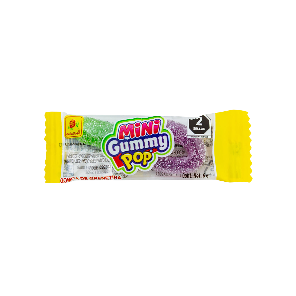 Gomitas Mini Gummy Pop Envoltura Individual 50 piezas 6 grs