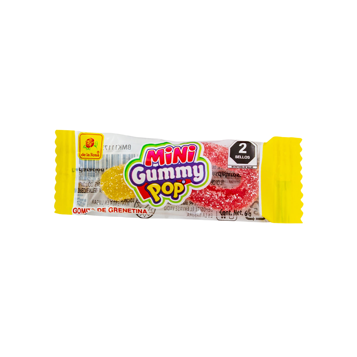 Gomitas Mini Gummy Pop Envoltura Individual 50 piezas 6 grs