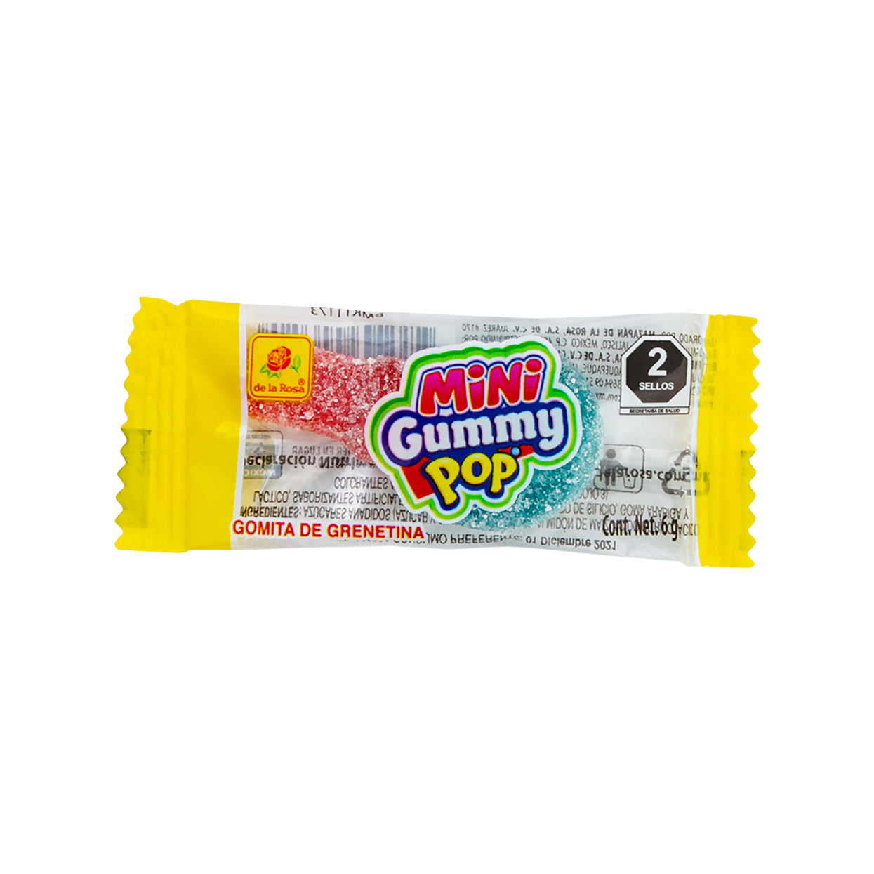 Gomitas Mini Gummy Pop Envoltura Individual 50 piezas 6 grs