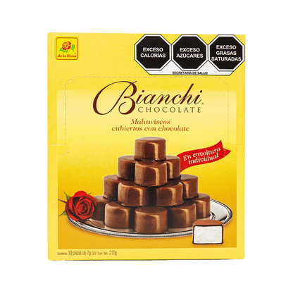 Bombón cubierto con chocolate en envoltura individual 30 piezas 7 grs