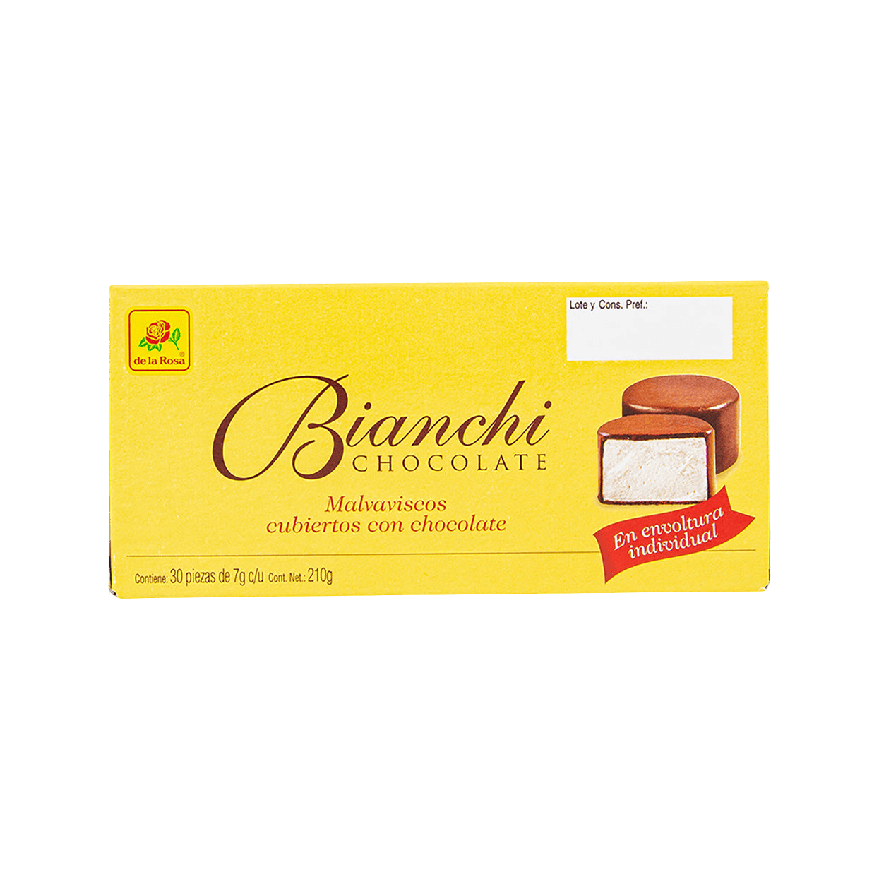 Bombón cubierto con chocolate en envoltura individual 30 piezas 7 grs