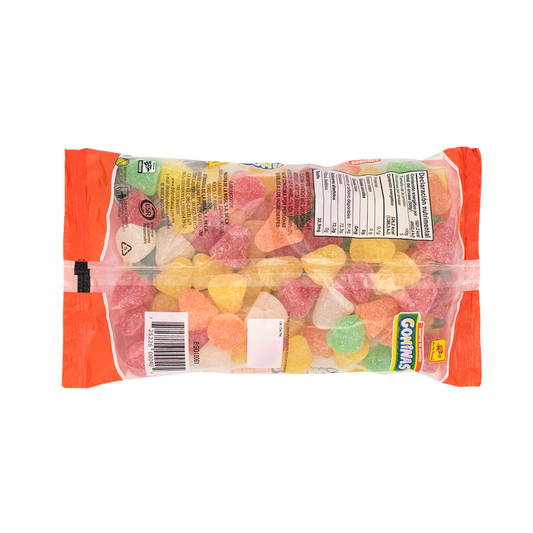 Gominas sabor cereza, fresa, naranja, piña y manzana 500 grs