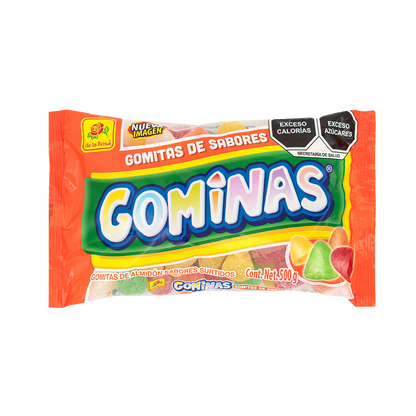 Gominas sabor cereza, fresa, naranja, piña y manzana 500 grs