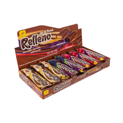 Chocolate con Relleno Fresa, Mazapán y Zarzamora 16 piezas 21 grs