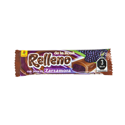 Chocolate con Relleno Fresa, Mazapán y Zarzamora 16 piezas 21 grs