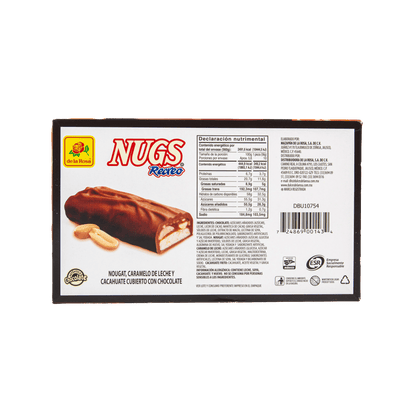 Chocolate Nugs Recreo Cajeta con Cacahuate 10 piezas 56 grs