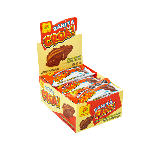 Chocolate Ranita Croa con Cereal Inflado 12 piezas 16 grs