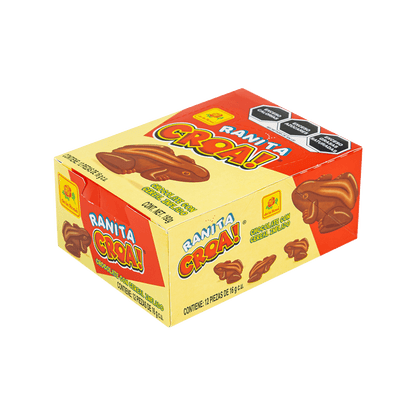 Chocolate Ranita Croa con Cereal Inflado 12 piezas 16 grs