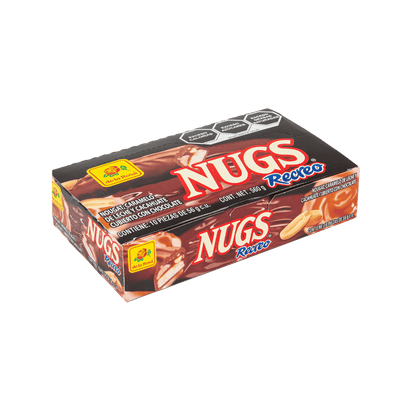Chocolate Nugs Recreo Cajeta con Cacahuate 10 piezas 56 grs