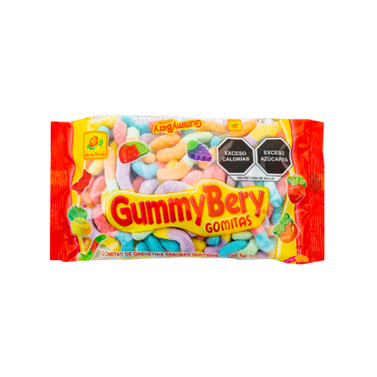 Gomitas GummyBery Lombrices Neón 500 grs