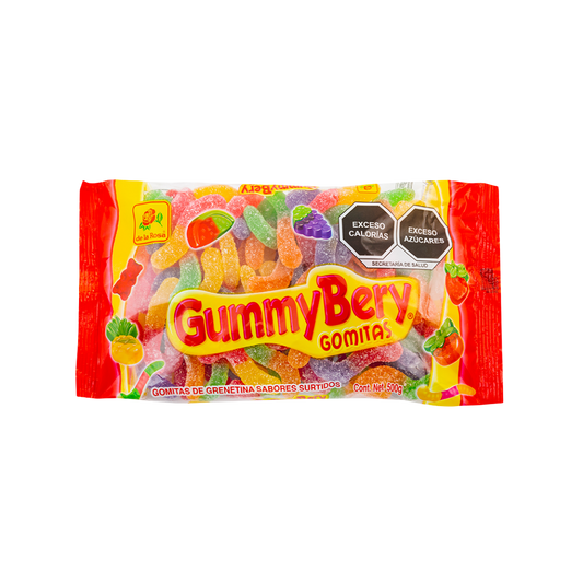 Gomitas GummyBery Lombrices Aciduladas 500 grs