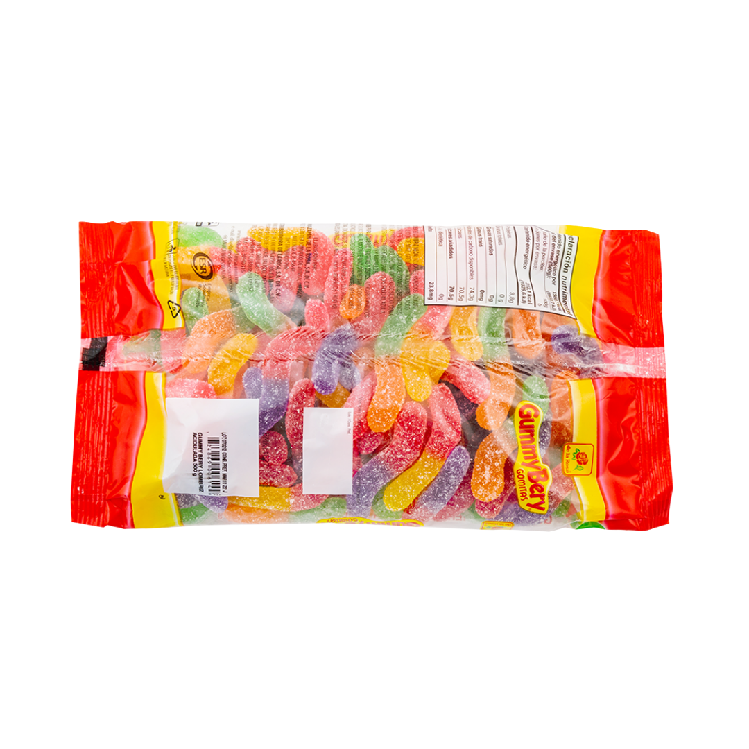 Gomitas GummyBery Lombrices Aciduladas 500 grs