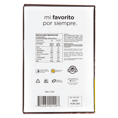 Mazapán cubierto con chocolate 16 piezas 22 grs