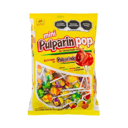 Paleta Mini Pulparinpop 50 piezas 10 grs