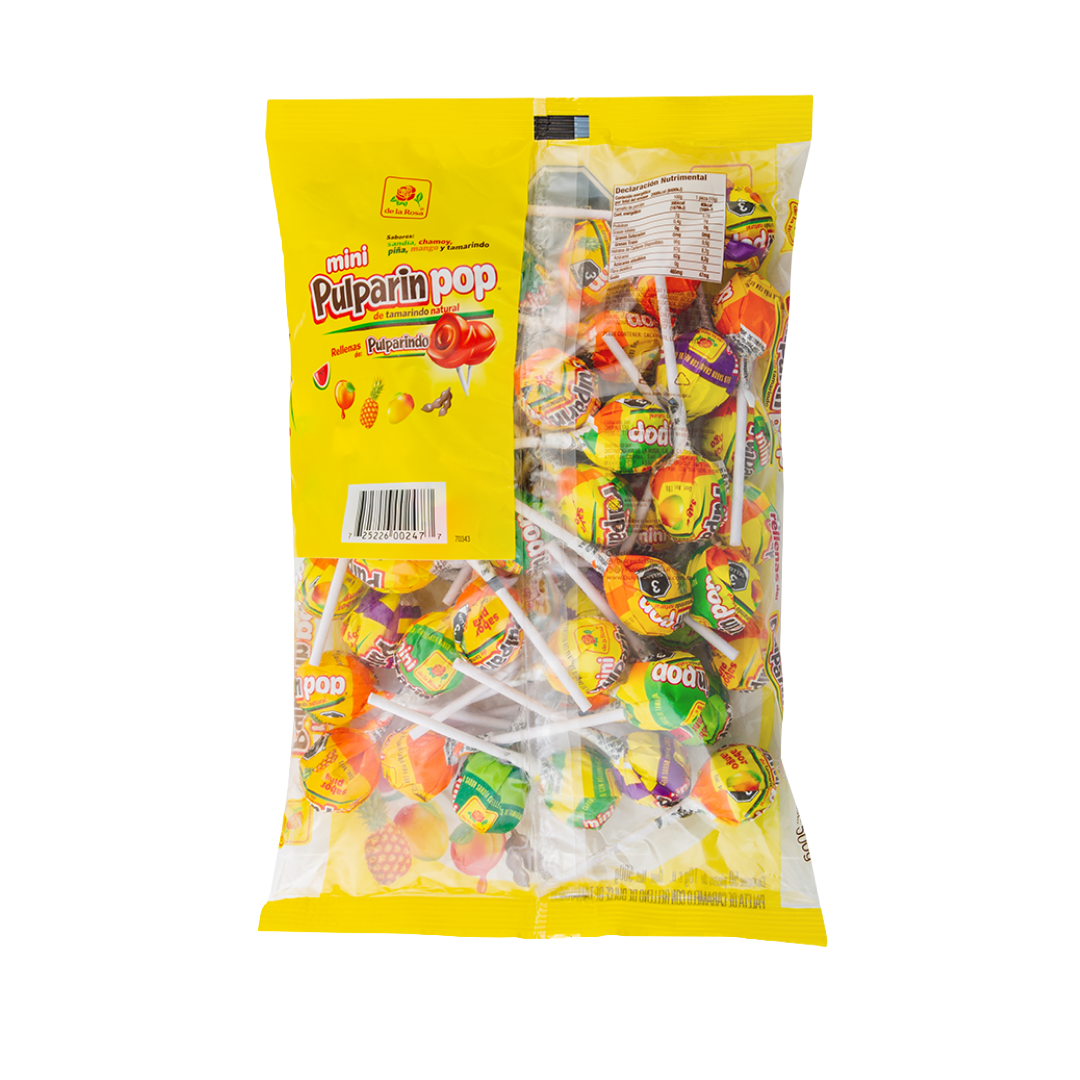 Paleta Mini Pulparinpop 50 piezas 10 grs