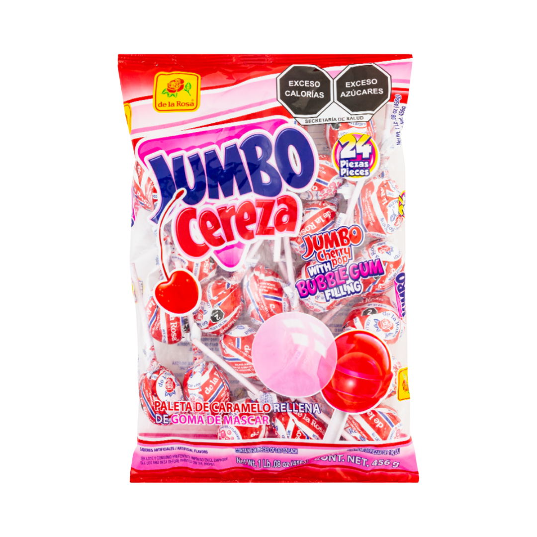 Paleta Jumbo Cereza 24 piezas 19 grs