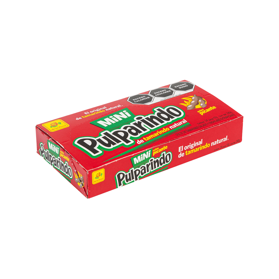 Pulparindo Mini Extra Picante 24 piezas 10 grs
