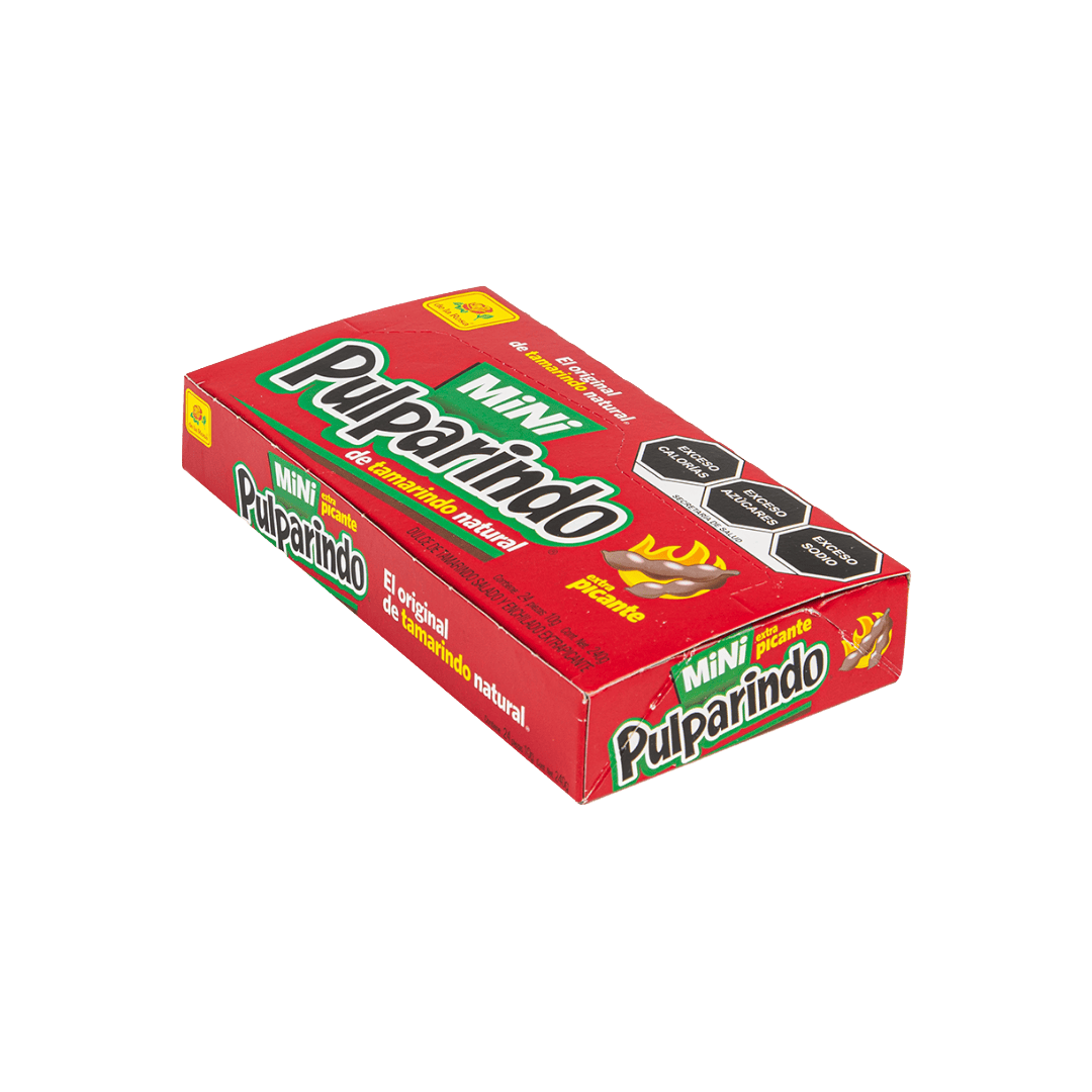 Pulparindo Mini Extra Picante 24 piezas 10 grs