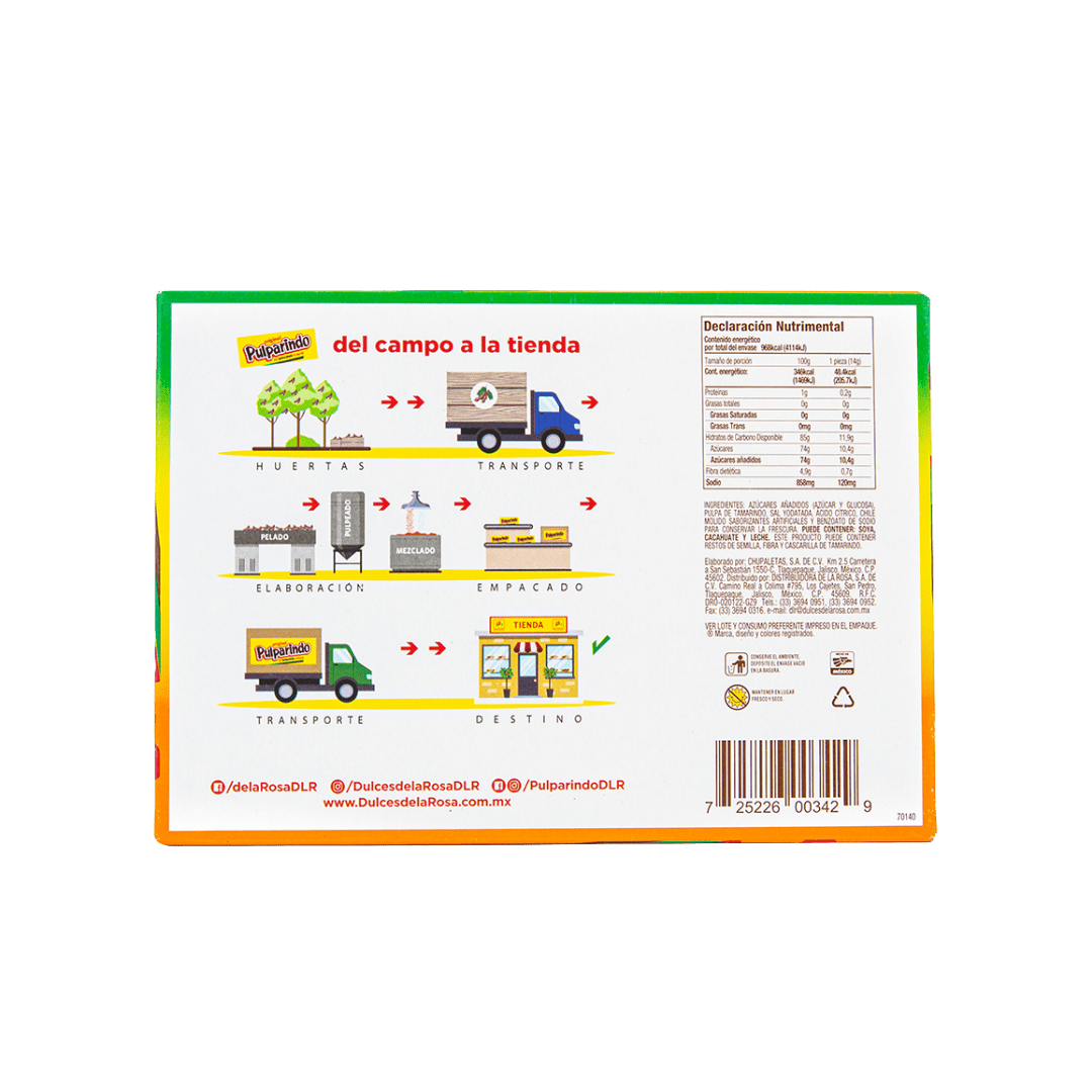 Pulparindo Mango 20 piezas 14 grs