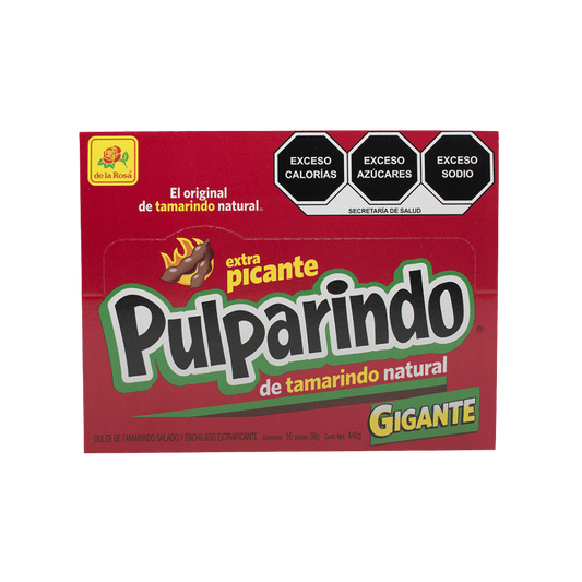 Pulparindo Gigante Extra Picante 16 piezas 28 grs