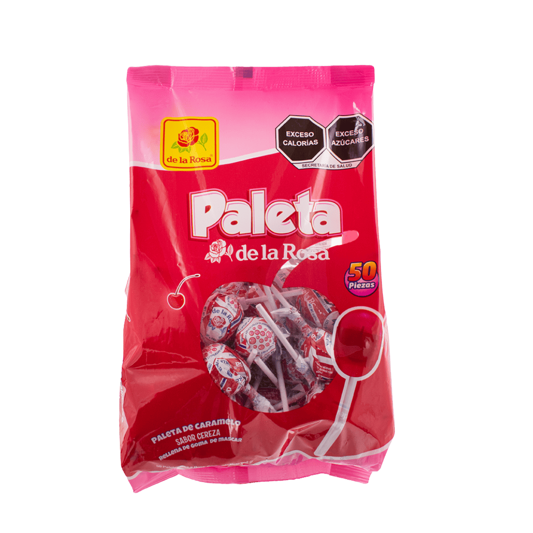 Paleta Jumbo Cereza 50 piezas 19 grs