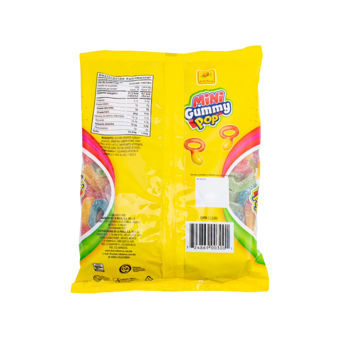 Gomitas Mini Gummy Pop presentación granel 1 kilo