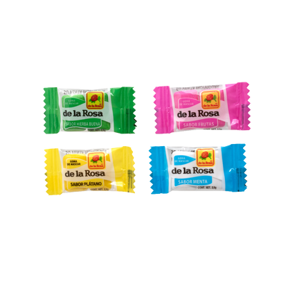 Chicle Dos Pastillas variedad de Colores 200 piezas 4.5 grs c/u.