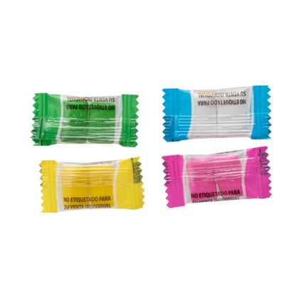 Chicle Dos Pastillas variedad de Colores 200 piezas 4.5 grs c/u.