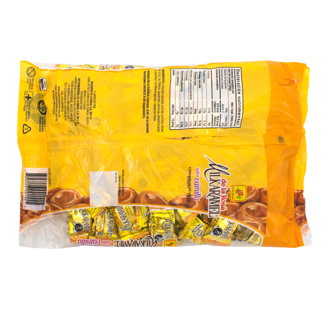 Caramelo Milkaramel Vainilla 100 piezas 500 grs