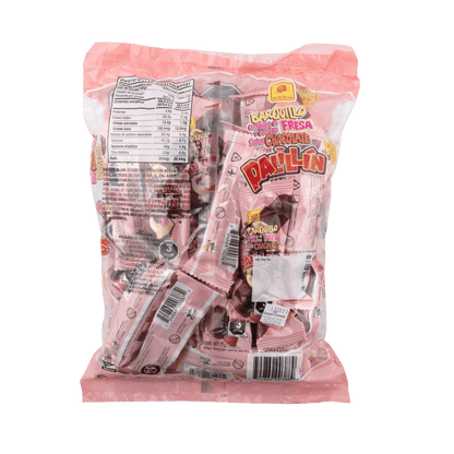 Barquillo Palillín Chocolate con Relleno de Fresa 40 piezas 10g c/u
