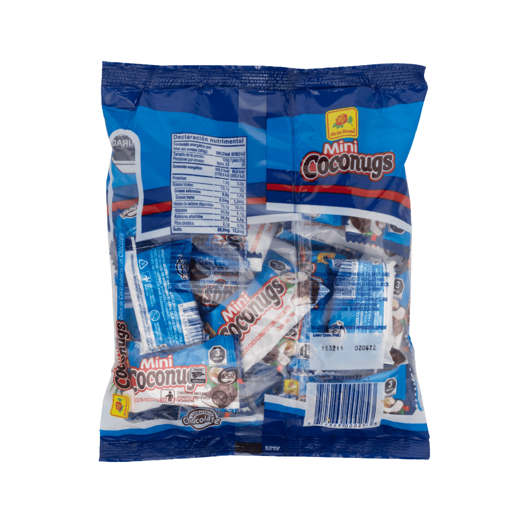 Mini Chocolate CocoNugs con Coco rallado 24 piezas 15 grs