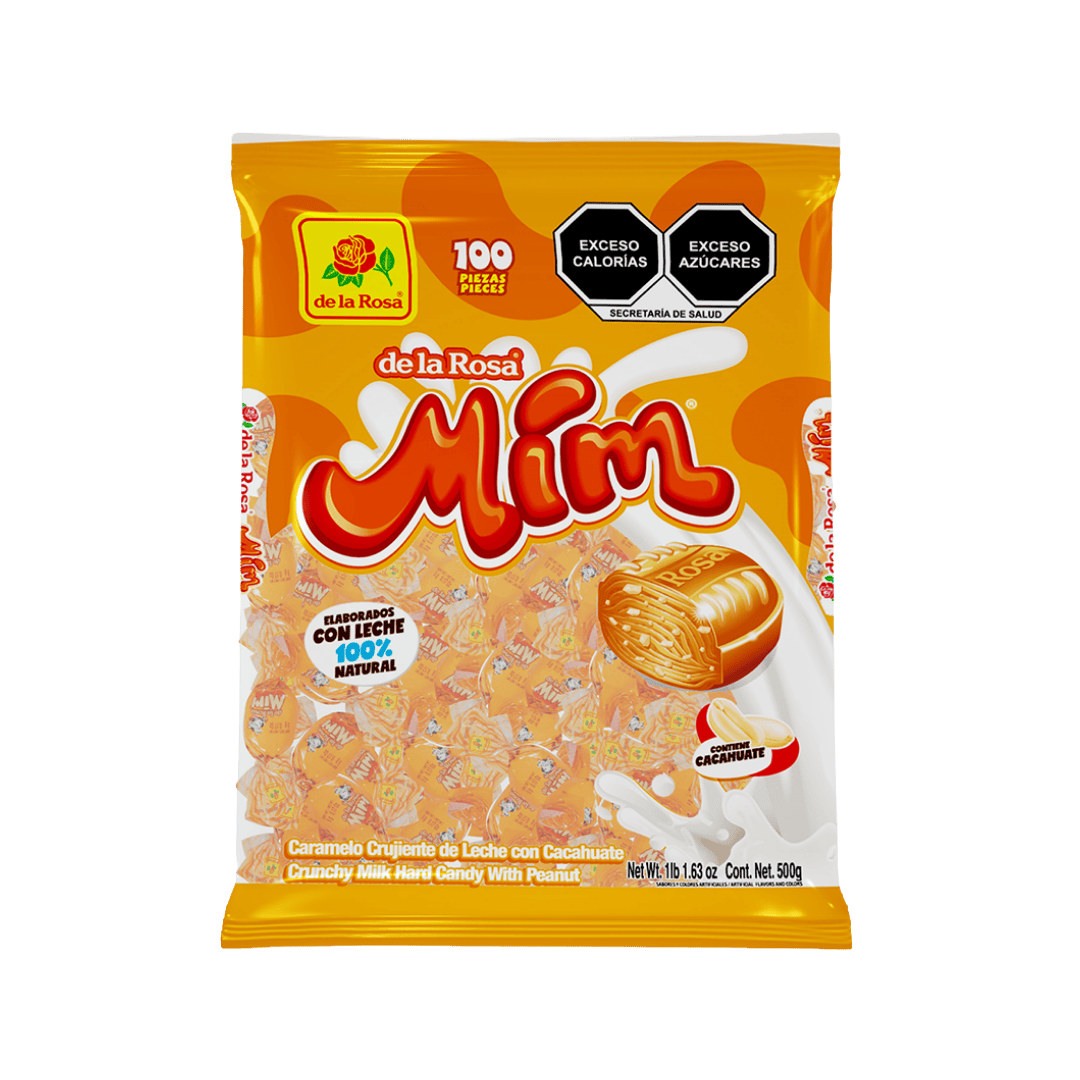 Caramelo Mim sabor Cacahuate 100 piezas 500 grs
