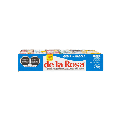 Chicle Cuatro Pastillas variedad de Colores 60 piezas 270 grs