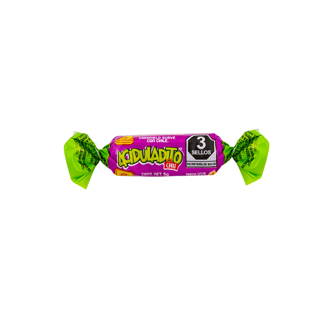 Caramelo Suave Aciduladito con Chile 100 piezas 5 grs