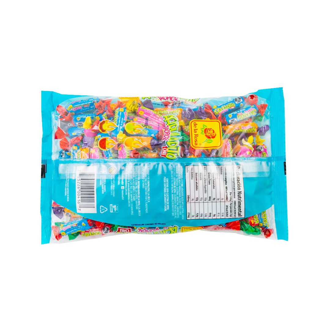 Caramelo Suave Aciduladito Tropical 100 piezas 5 grs