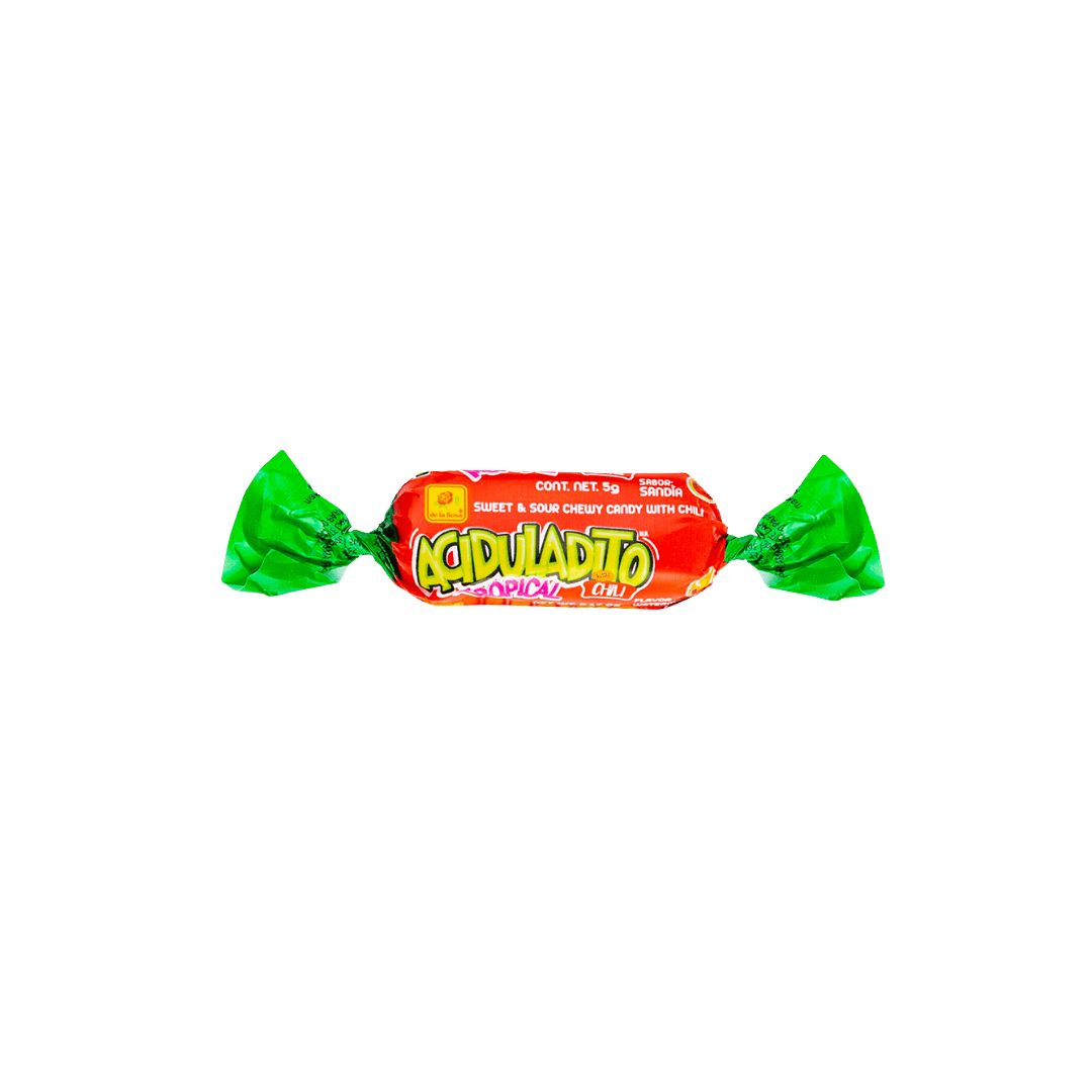 Caramelo Suave Aciduladito Tropical 100 piezas 5 grs