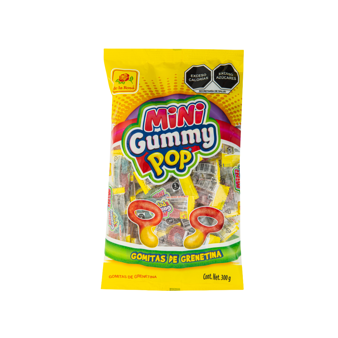 Gomitas Mini Gummy Pop Envoltura Individual 50 piezas 6 grs