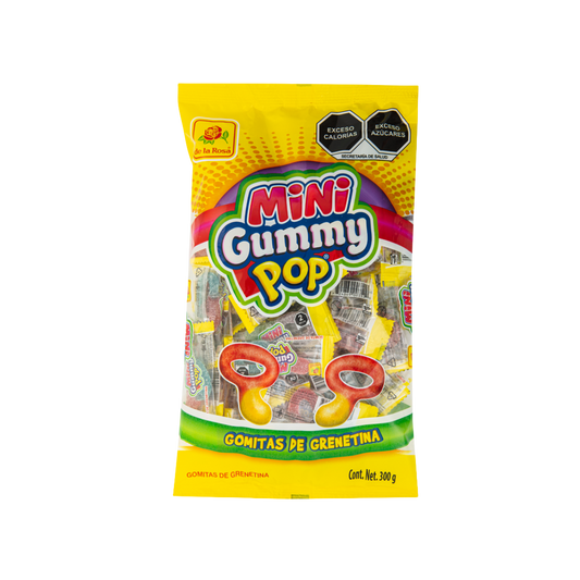 Gomitas Mini Gummy Pop Envoltura Individual 50 piezas 6 grs