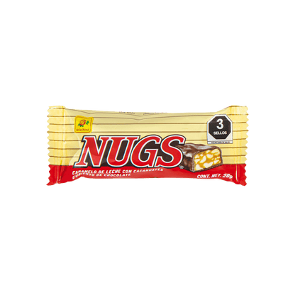 Chocolate Nugs con Cacahuate 12 piezas 28 grs